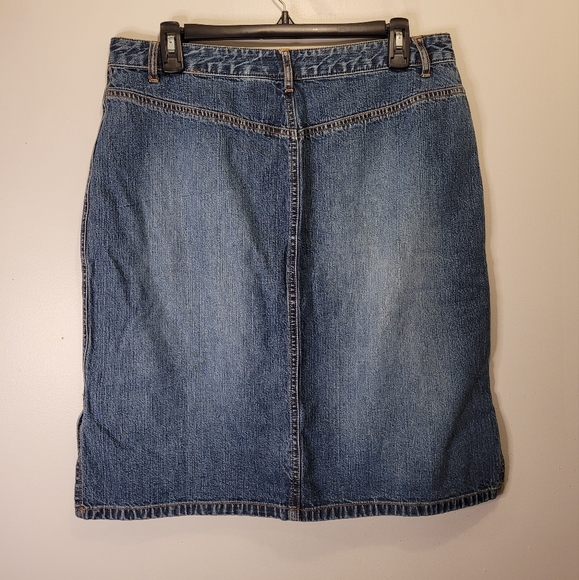 Old Navy Blue Jeans Skirt Womens Size 10 Mini/Midi length 90's y2k vintage - Picture 2 of 3